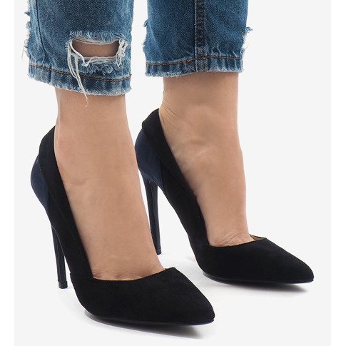 Salto de camurça clássico preto 95299-35 2