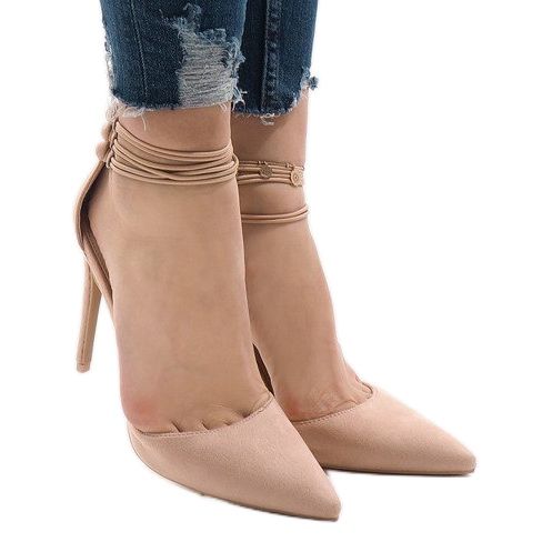 Bombas rosa em um pino 6941-P bege 1