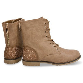 Botas ricamente decoradas 1511-8 Khaki multicolorido verde 1