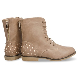 Botas ricamente decoradas 1511-2 Khaki multicolorido verde 2