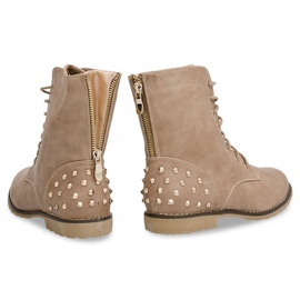 Botas ricamente decoradas 1511-2 Khaki multicolorido verde 1