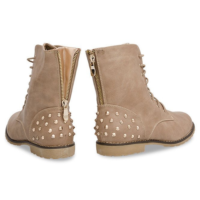 Botas ricamente decoradas 1511-2 Khaki multicolorido verde 1