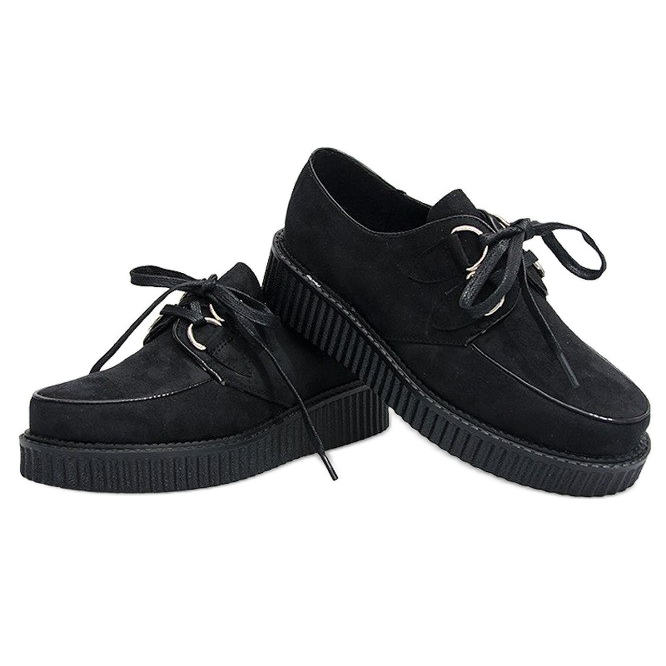 Creepers Boots On The Rose Black Platform preto 1