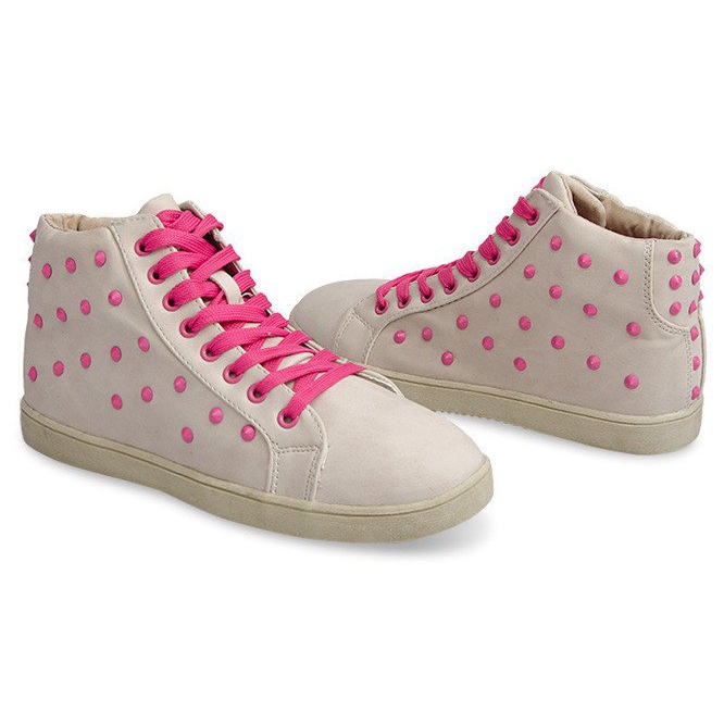 Tênis alto 7910 bege 1