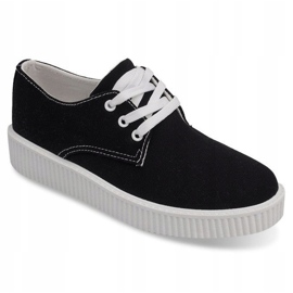 Tênis preto creepers BK-15 com cordões 1 Tênis preto creepers BK-15 com cordões 1