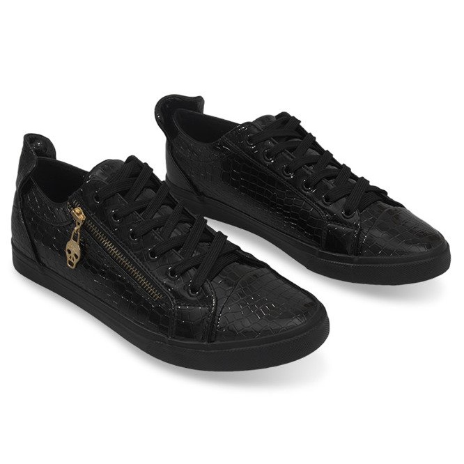 1508 Tênis Masculinos Negros preto 1