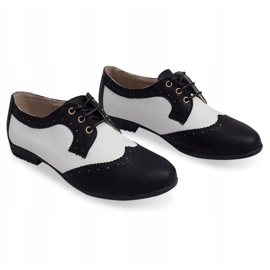 Sapatos Classic Jazz 4D85G Preto branco 2