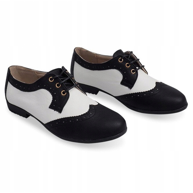 Sapatos Classic Jazz 4D85G Preto branco 2