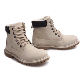 Botas de madeira de outono B788 bege 2