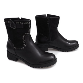Botas motorizadas com tachas 1640 pretas preto 1