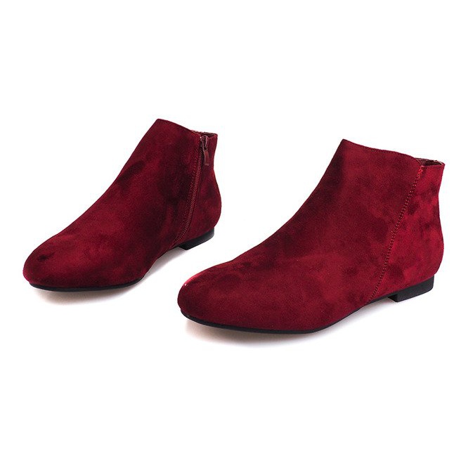 Botas de camurça Chelsea botas 7-106 vermelhas vermelho 1