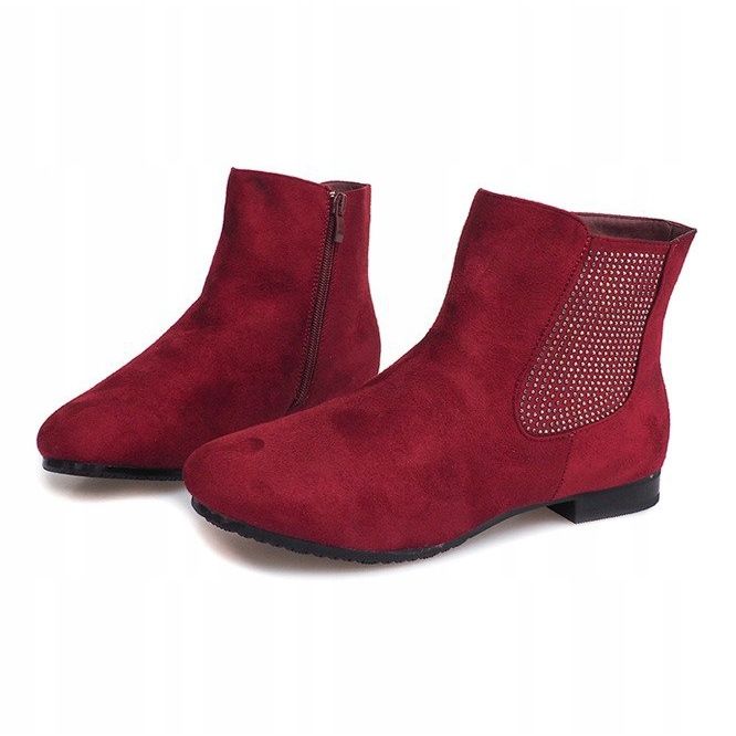 Botas de camurça Jodhpur 7-133 Claret vermelho 1 Botas de camurça Jodhpur 7-133 Claret vermelho 1