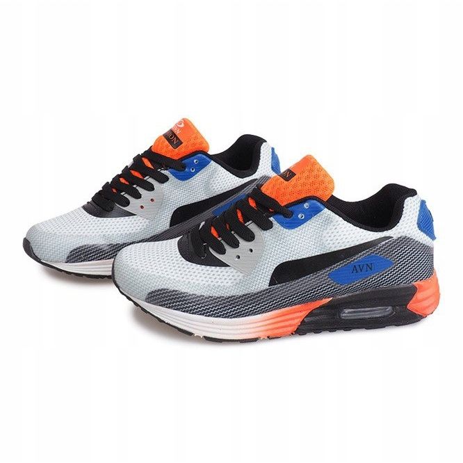 Tênis esportivos B49-3 Branco preto multicolorido 2