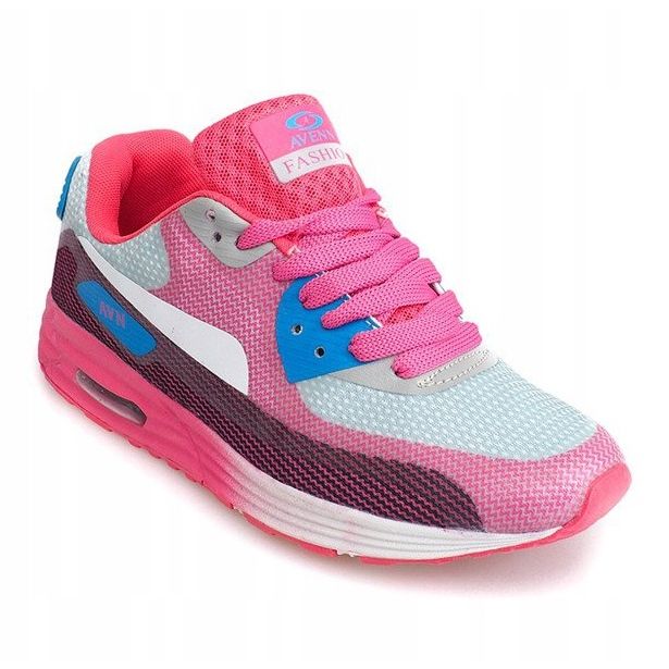 Tênis esportivos B49-5 rosa multicolorido 2