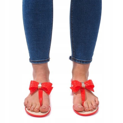 Sandálias Decoradas com Arco Vermelho 911 2
