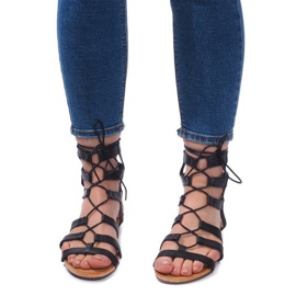 Gladiator Roman Sandals 8515 Black preto 2
