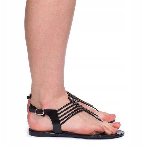 Sandálias Meliski com Cyrkoniami 001-356 Preto 2