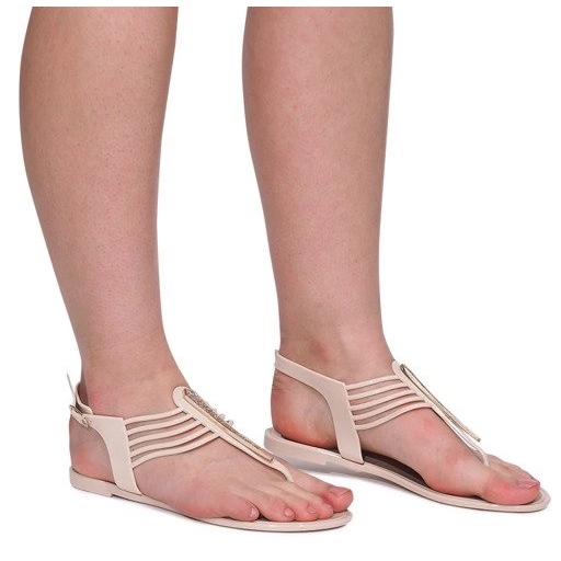 Sandálias Meliski com Cyrkoniami 001-356 Bege 1