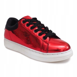 Superstar retrô de tênis 1690-4 vermelho 2