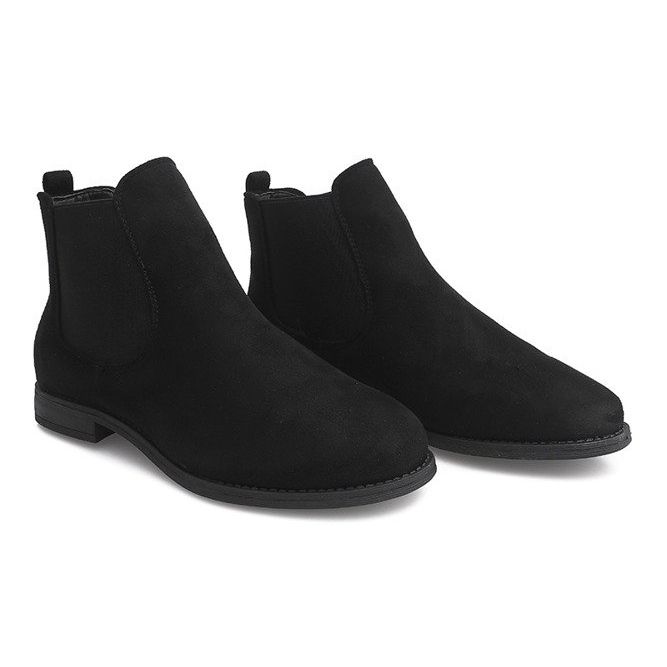 Botas de camurça botas Jodhpur B2814-KB pretas preto 1