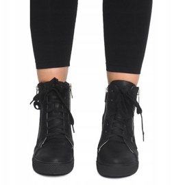 Tênis Openwork Wedge HQ881 Preto 2