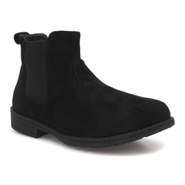 Botas de camurça Jodhpur 7-K3520A pretas preto 1