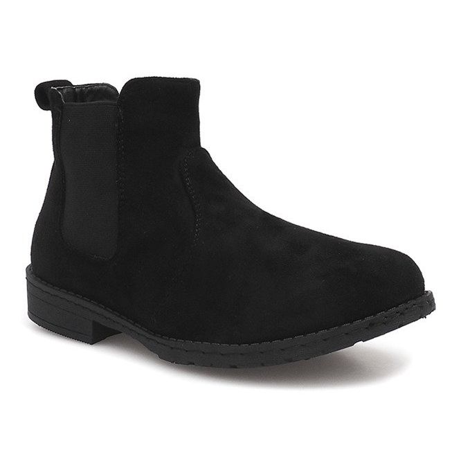 Botas de camurça Jodhpur 7-K3520A pretas preto 1