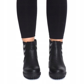 Botas motorizadas com tachas LL98 pretas preto 2 Botas motorizadas com tachas LL98 pretas preto 2