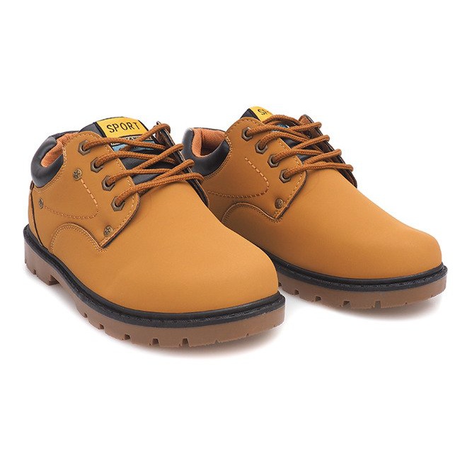 Botas clássicas Brogues JX-20 Camel marrom 1