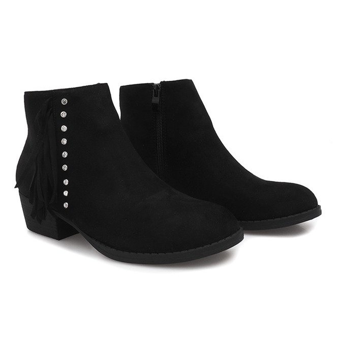 Botas de camurça Jodhpur GF001 Preto 1