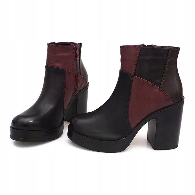 Botas de salto com borracha preta YBS280 preto 1 Botas de salto com borracha preta YBS280 preto 1