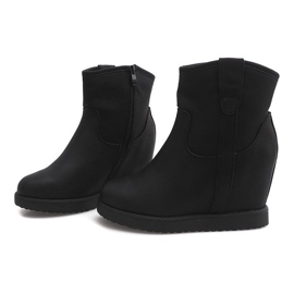 Botas quentes em cunha EL026 pretas preto 1