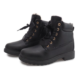 Botas de madeira isoladas TL037-3 pretas preto 1