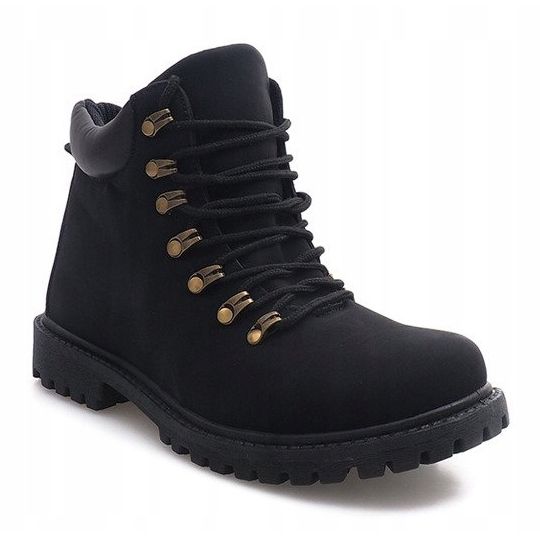 Botas de madeira B789 pretas preto 2