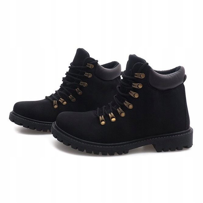 Botas de madeira B789 pretas preto 1