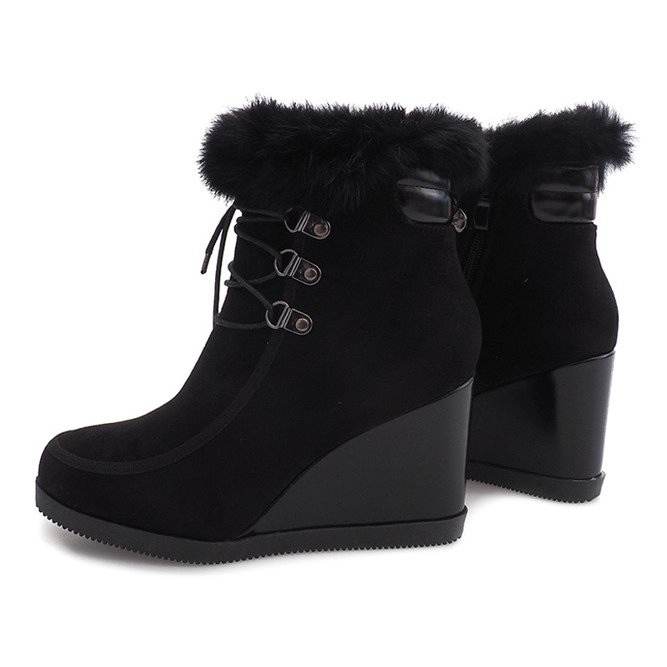 Botas Quentes em Cunha J-6 Pretas preto 1