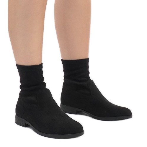 Botas de camurça Jodhpur XQ99 pretas preto 2