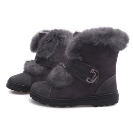 Warm Timberki Bows DD492-4 Gray cinza 2