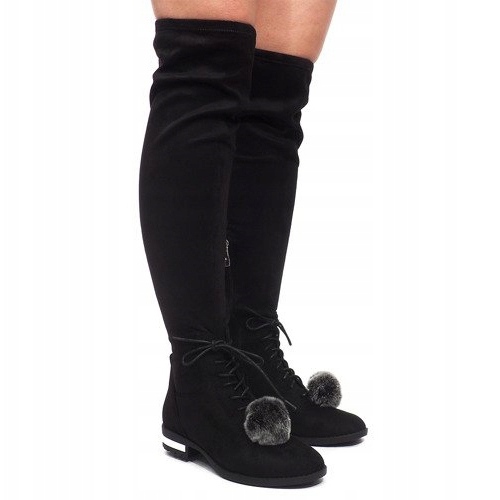 Botas de camurça Pompon G-41 Preto 1