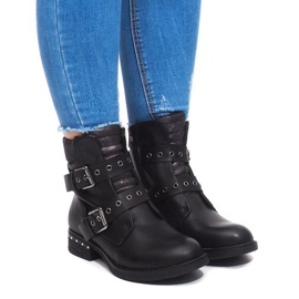 Botas Quentes Com Fivela M170 Preta preto 2