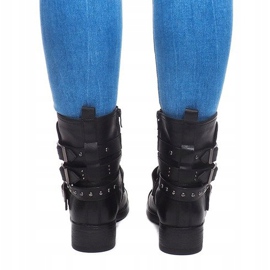 Botas Quentes Com Fivela M172 Preta preto 1