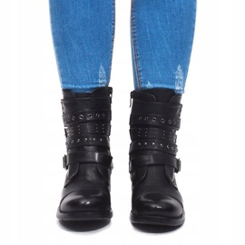 Botas Quentes Com Fivela M172 Preta preto 2