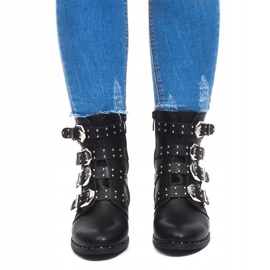 Botas Quentes Com Fivela 6205-1 Preta preto 2