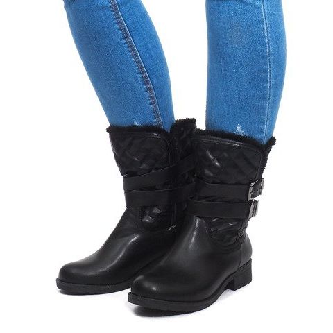 Botas Quentes Com Fivela 5673-1 Preta preto 1
