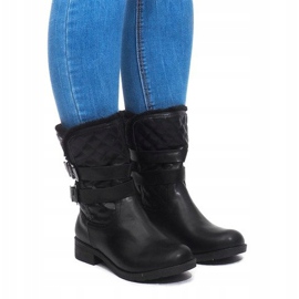 Botas Quentes Com Fivela 5673-1 Preta preto 2