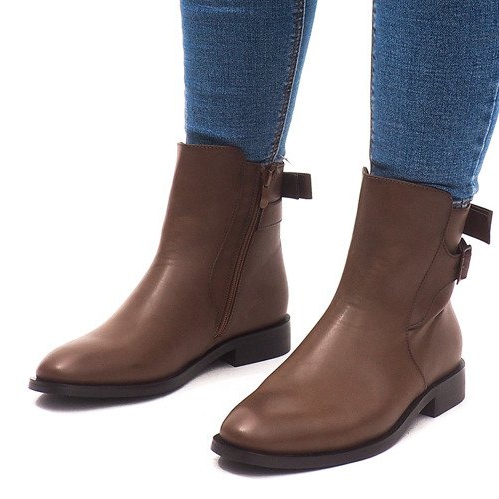 Botas sólidas e isoladas Chelsea 740 Camel marrom 1