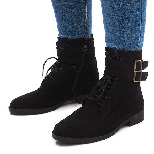 Botas quentes botas Jodhpur H7187 pretas preto 1