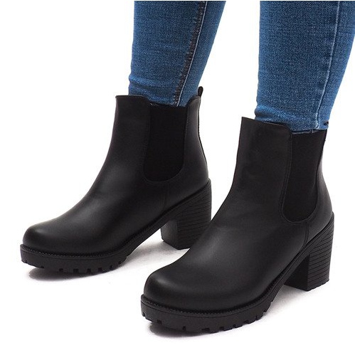 Botas quentes de salto DD5211-1 Preto 1