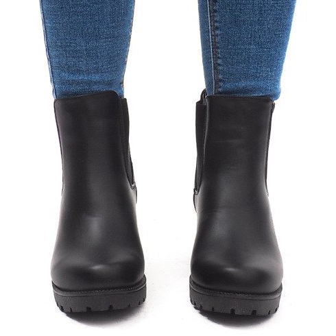 Botas quentes de salto DD5211-1 Preto 2