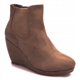 Botas quentes em cunha 90-P2F Khaki multicolorido cáqui 1